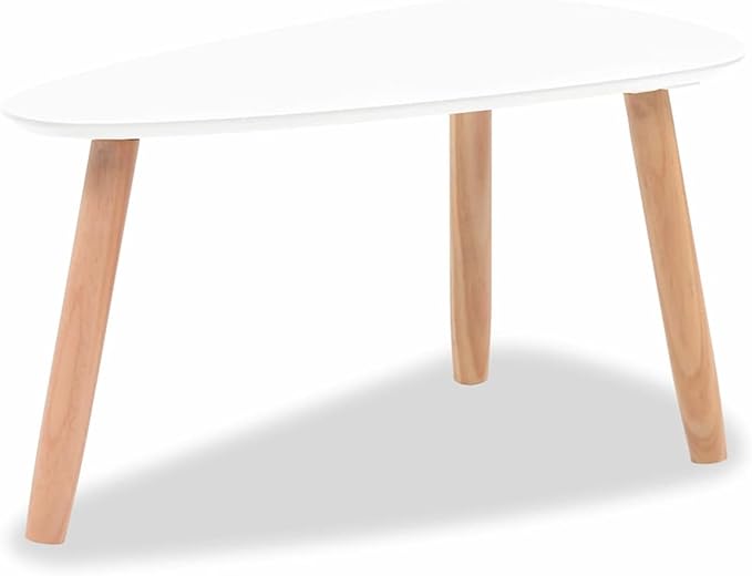 Gecheer Scandinavian Style Solid Pine Wood Coffee Table Set - Image 6