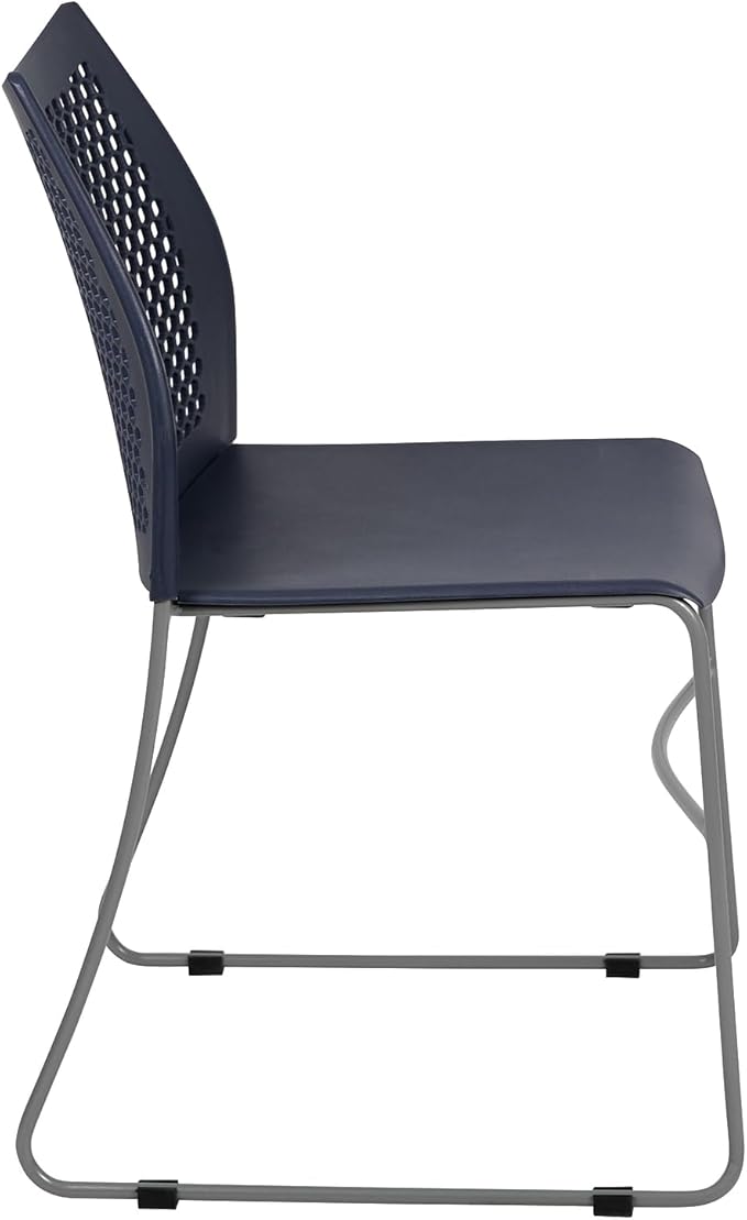 Flash Furniture HERCULES Series 661 lb. Capacity Navy Stack Chair - Image 8