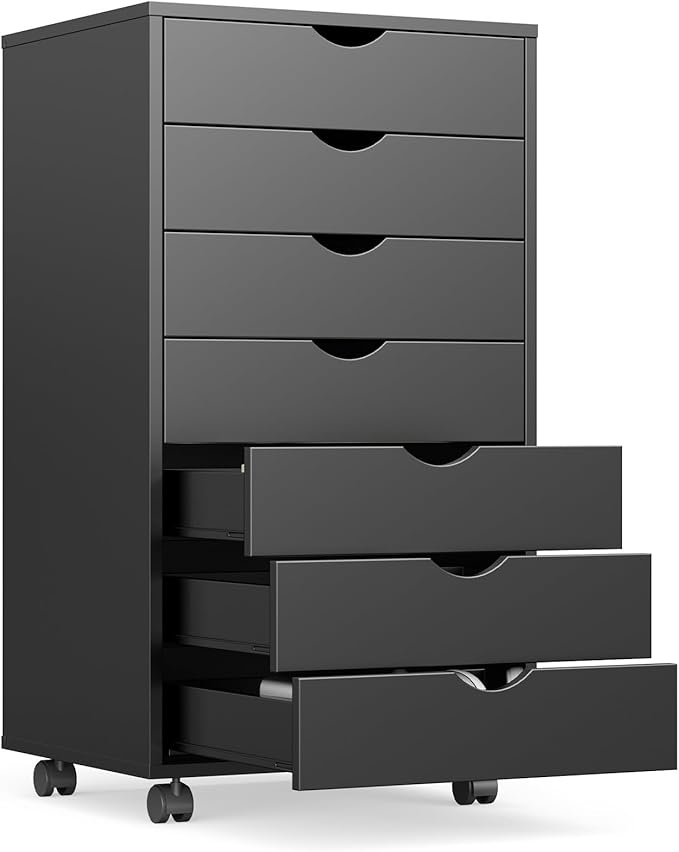 OLIXIS 7 Drawer Mobile File Cabinet Under Desk Storage Organization by OLIXIS