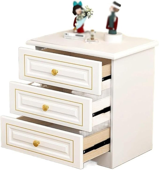 Bedroom Furniture Light Luxury Solid Wood Bedside Table, Simple Home Storage by Unknown