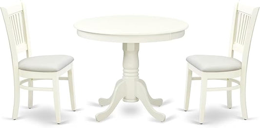 East West Furniture ANVA3-LWH-C 3 Piece Dining Table Set by EastWestFurniture