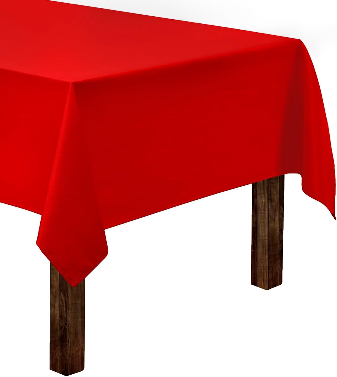 Gee Di Moda Rectangle Tablecloth - 60 x 84 Inch Red Table Cloth for 5 Foot Rectangle Table - Heavy Duty Washable Fabric - for 5 Ft Buffet Table, Holiday Party, Dinner, Wedding & Baby Shower