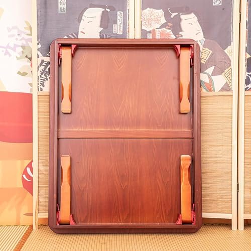Square Folding Coffee Table, Solid Wood Low Dining Table - Image 3