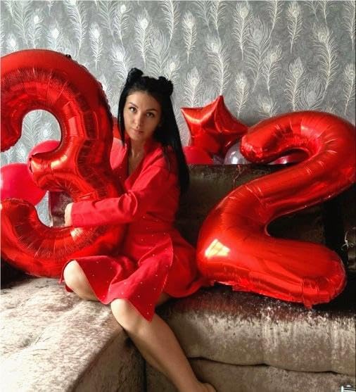 40 Inch Red 3 Large Number Balloon, 3 13 23 30 33 36 38 Red Birthday Party Decorations, Number Three Foil Balloons for Anniversary Party Graduations Celebration Supplies