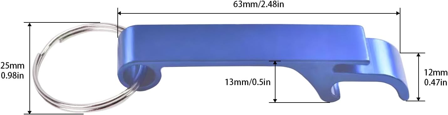 Custom Bottle Opener Keychain - Bulk Personalized with Text/Logo/Photo - Perfect for Corporate Gifts, Birthday Favors, Weddings (10-500 Pcs)