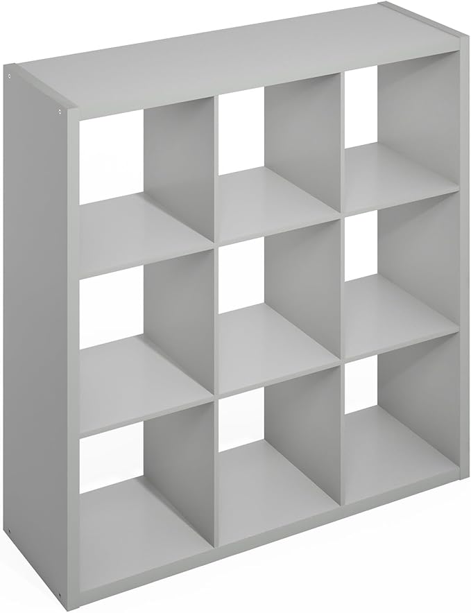 Furinno Simple Cube Storage Organizer, 9-Cube Display Shelf, Open Back Shelving - Image 6
