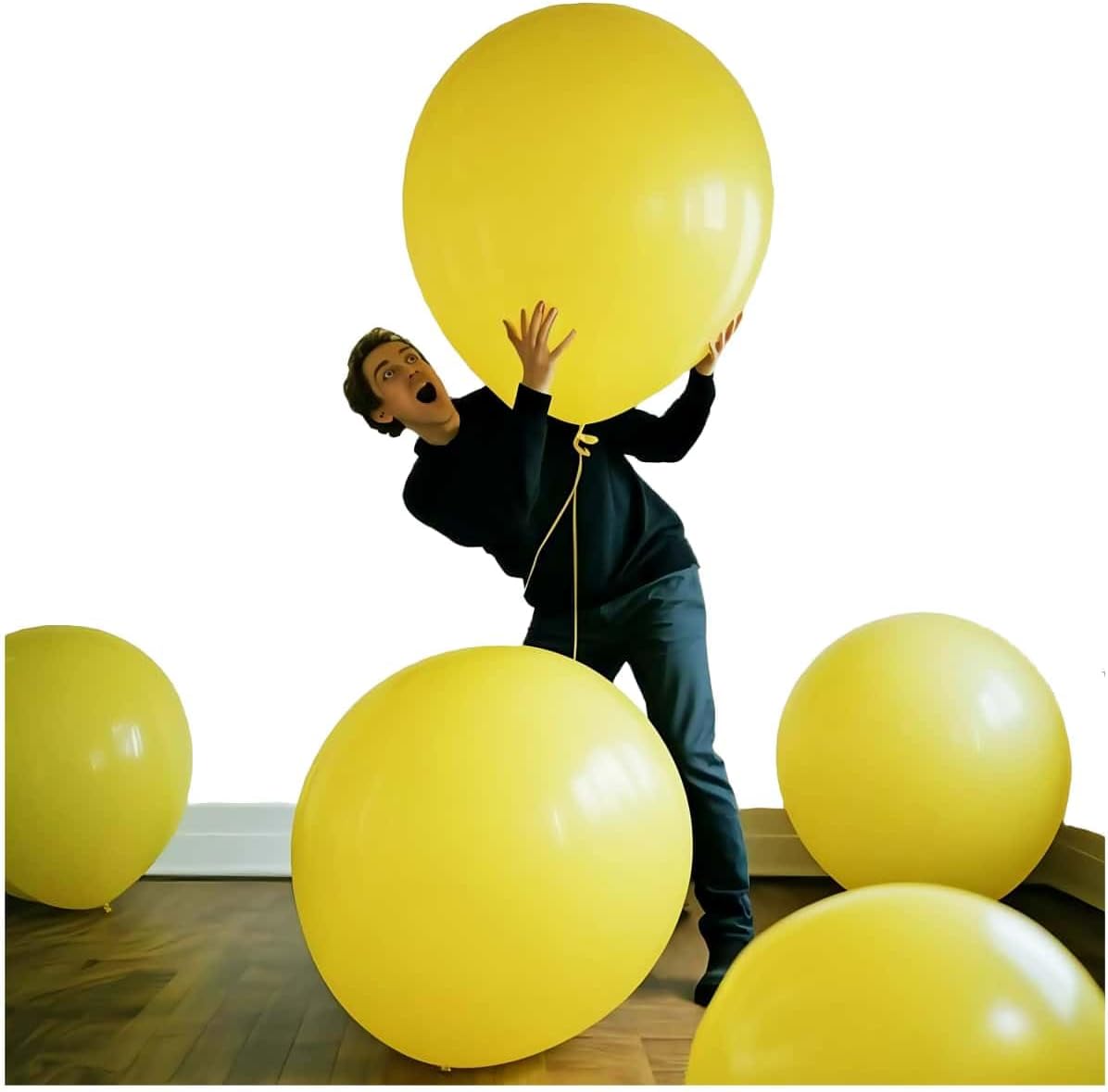 30 Pack Yellow Balloons 36 inch Yellow Latex Large Balloons for Party Decorations and Events