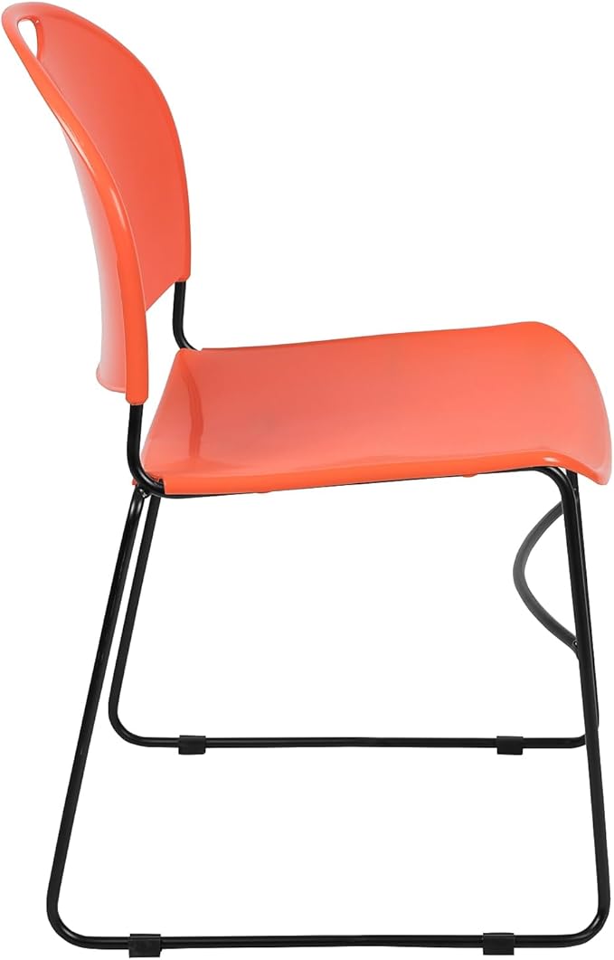Flash Furniture HERCULES Series 880 lb. Capacity Orange Ultra-Compact Stack - Image 7