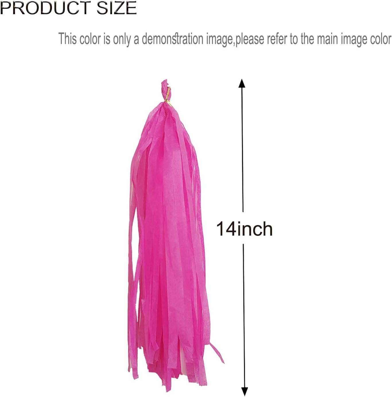 GAKA Hot Pink Light Pink Tissue Paper Tassels Garland Tassel Banner for Party Decorations,15 PC