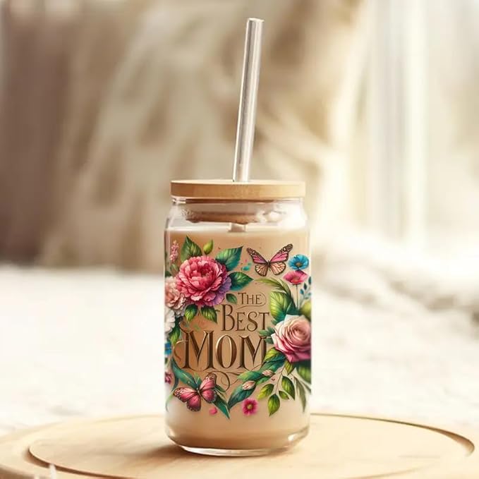 4pcs Mother's Day Series Design UV DTF Cup Wraps Winter UV DTF Transfer Sticker - Image 5