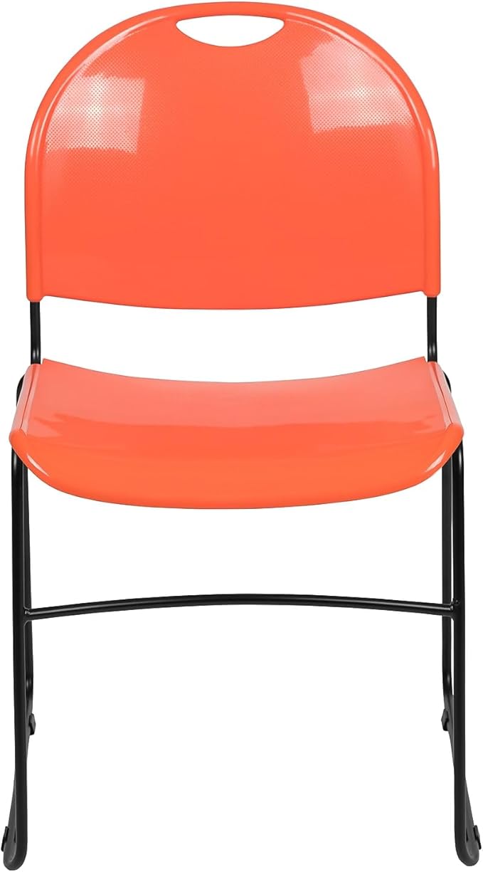 Flash Furniture HERCULES Series 5 Pack 880 lb. Capacity Orange Ultra-Compact by FlashFurniture