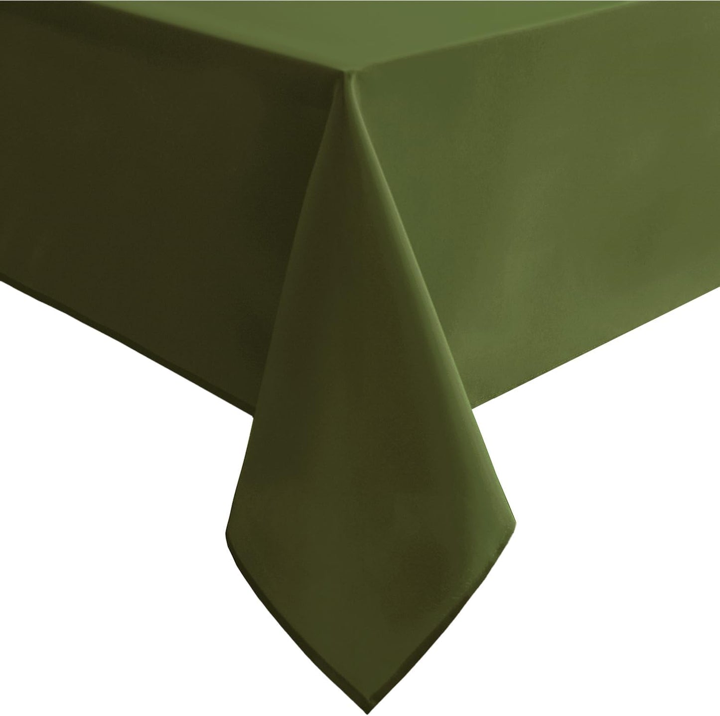 Hiasan Olive Green Tablecloth for Rectangle Tables - Waterproof and Spillproof Washable Fabric Table Cloth for Dining Room Kitchen Party, 60 x 102 Inch