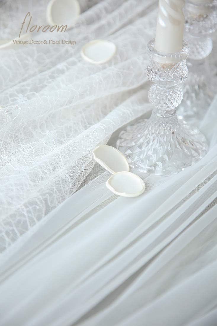 Floroom 500pcs Rose Petals Ivory Faux Silk Flower Petals for Wedding Flower Girl Basket White Aisle Scatter Dinner Table Centerpieces Party Confetti Bridal Shower Romantic Night Decoration