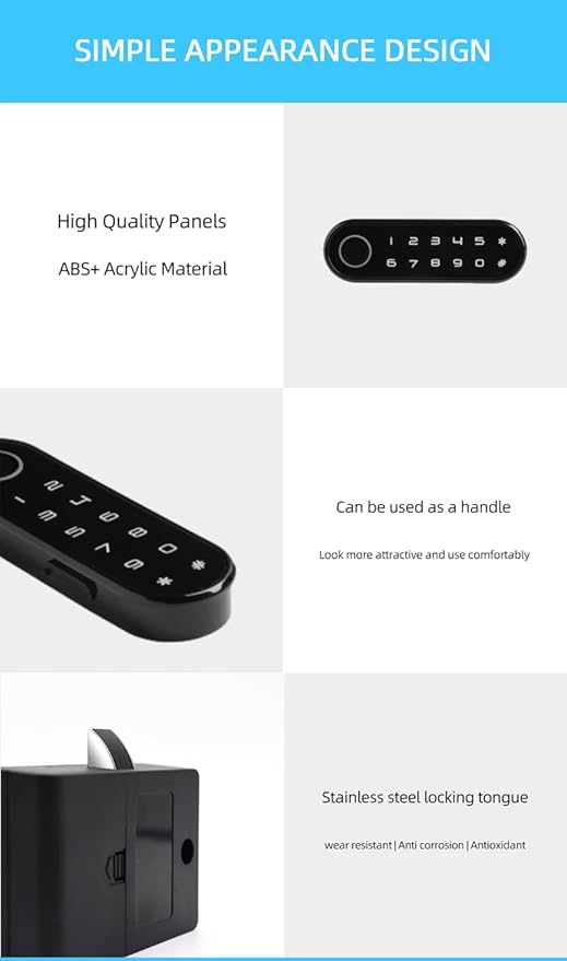 Waterproof Smart Fingerprint Cabinet Lock - Image 7