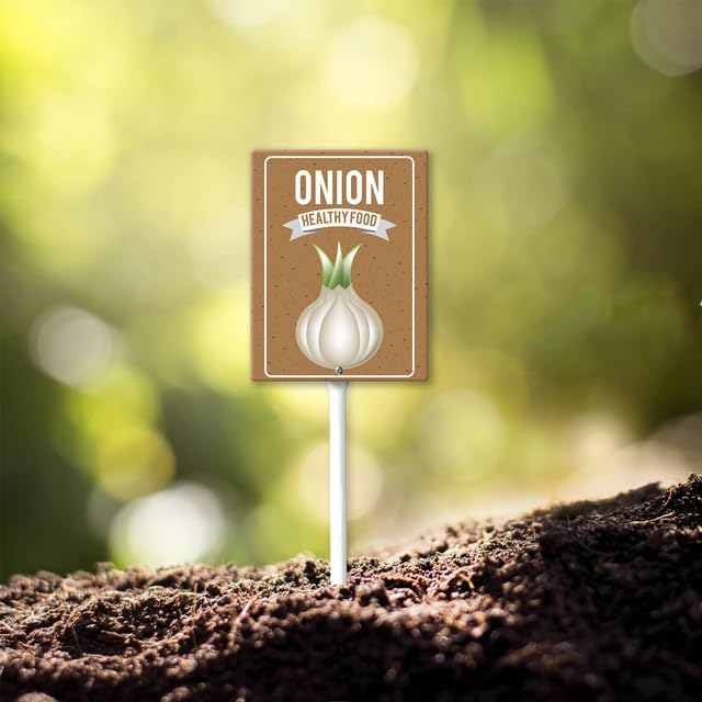 Eveokoki Aluminum Seed & Plant Labels - Plant Markes for Seedlings-Plant Tags for Pots - Garden Signs for Vegetable - Durable Markers for Plants Outdoor Waterproof - Garden Decor for Farmhouse