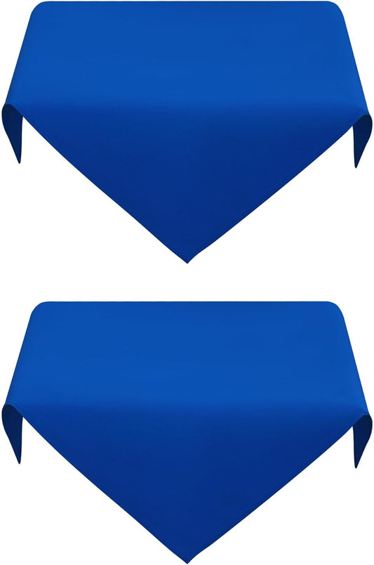 2 Pack Small Square Table Cloth 24X24 Inch Royal Blue Tablecloth Washable Polyester Solid Table Cover for Night Stand End Table Side Table Outdoor Indoor