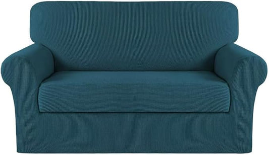 Turquoize Stretch Sofa Slipcover 2 Pieces Sofa Cover Couch Cover by Turquoize
