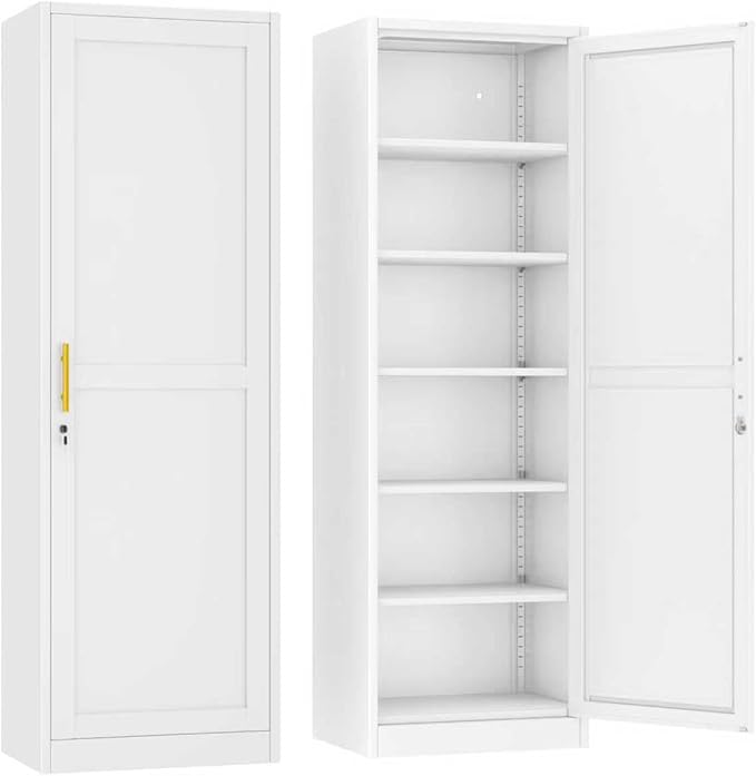 Ckzbx Metal Locker Tall Narrow Storage Cabinet, Gym Home Office, Entryway and by Ckzbx