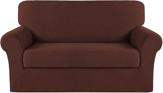 Turquoize Stretch Sofa Slipcover 2 Pieces Sofa Cover Couch Cover by Turquoize