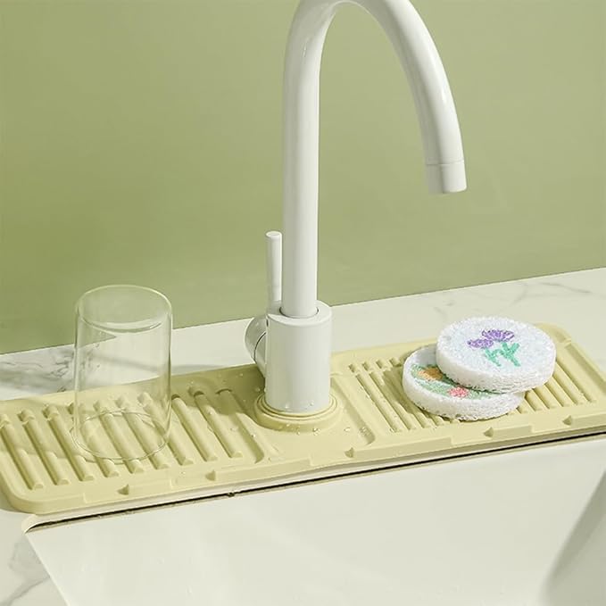 Faucet Mat for Kitchen Sink, 2024 Upgrade Faucet Guard Draining Mat Silicone - Image 6