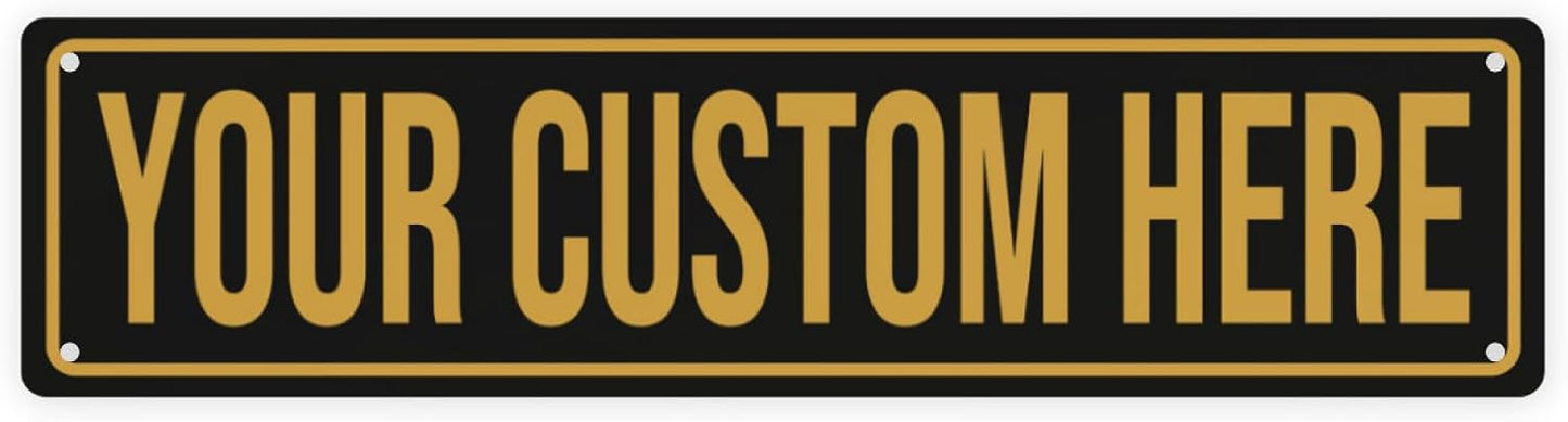 Custom Street Signs - Custom Signs Outdoor Metal Sign Customized Road Sign - Personalized Street Sign With Text Logo Photo For Office Business Workplace Home Bar Indoor Outdoor Use 4"x18"