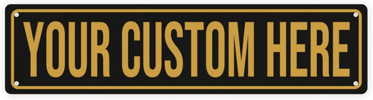 Custom Street Signs - Custom Metal Sign - Personalized Road Sign - 4"x16" - Minimalist Style - For Home, Office, Business & More
