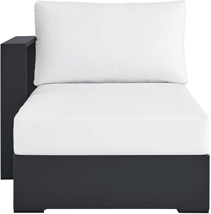 Modway Tahoe Aluminum Outdoor Chaise Lounge in Gray White - Image 5