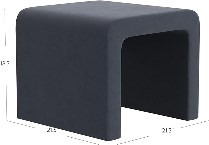 HomePop Modern Arch Velvet Ottoman|Homepop Home Décor|Ottoman - Image 3