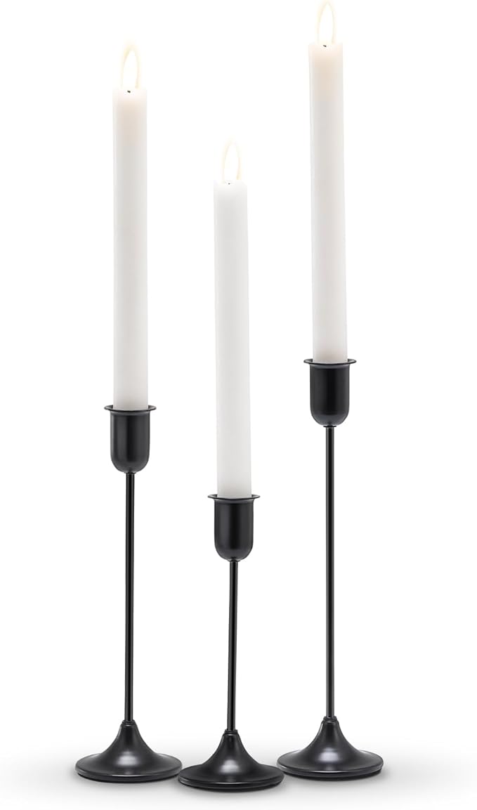Black Tall Candle Candlestick Holder, Centerpiece Dining Table Wedding Festive - Image 8