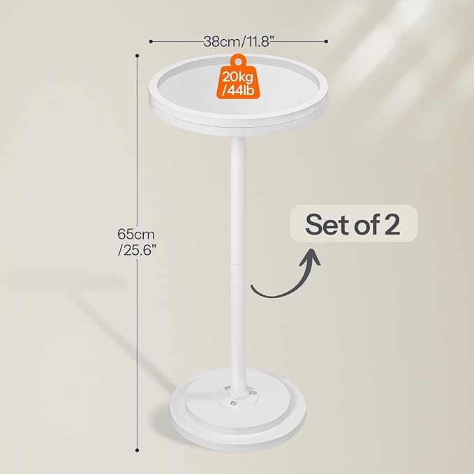 HOOBRO Small Round Side Tables, Drink Tables, Coffee Martini Tables - Image 3