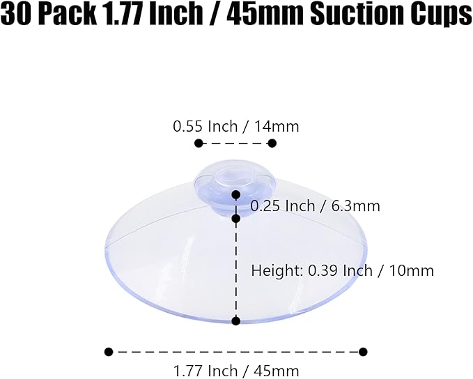 30 Pack Glass Table Suction Cups - 45mm Rubber Suckers - Image 4