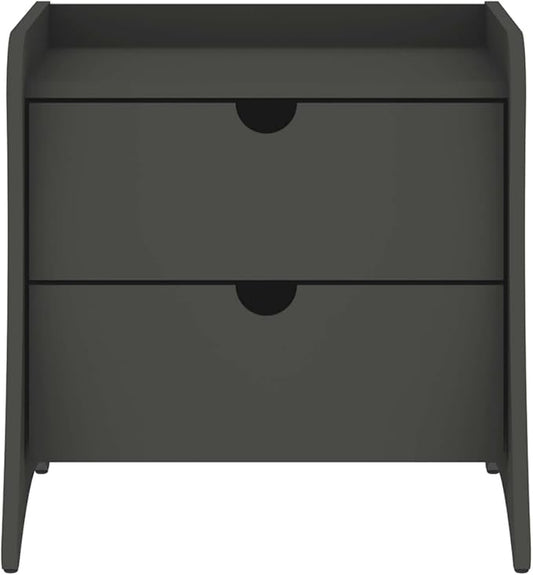 Eco Friendly Nightstand in Charcoal Gray Made from Sustainable Materials by Unknown