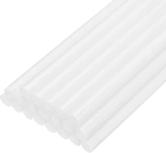 uxcell 20pcs Hot Glue Sticks for Glue Gun 7mm/0.28-inch x 8-inch Mini Hot Melt Adhesive Glue Stick White