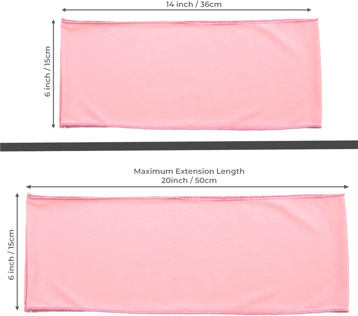 VDS Pack of 50 PCS | Dusty Rose | Spandex Chair Sashes Bows Without Buckle | Stretch Elastic Banquet Universal Folding Chair Band Tie with for Wedding Party Conference Celebration Event Decoration