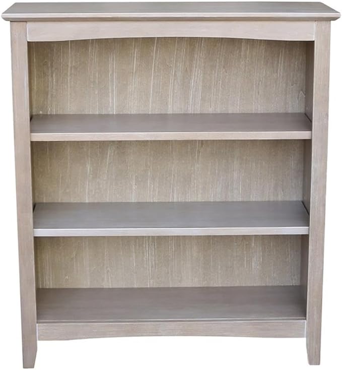 IC International Concepts, Shaker Solid Wood Bookcase, 2 Adjustable Shelves - Image 4