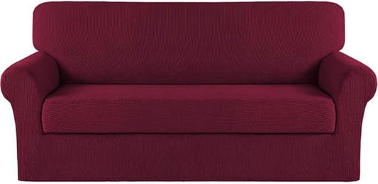 Turquoize Stretch Sofa Slipcover 2 Pieces Sofa Cover Couch Cover by Turquoize
