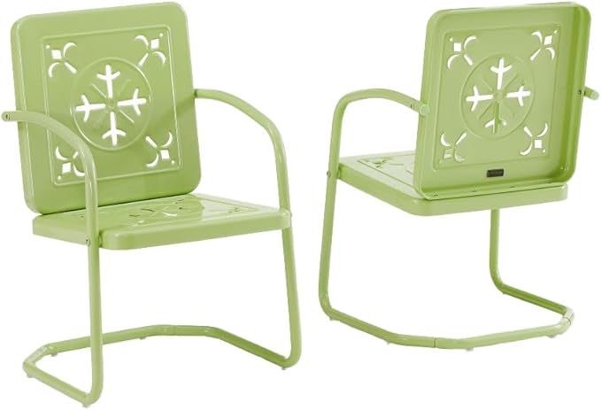 Crosley Furniture Azalea 2-Piece Outdoor Chair Set, Vintage Retro Metal Patio by CrosleyFurniture