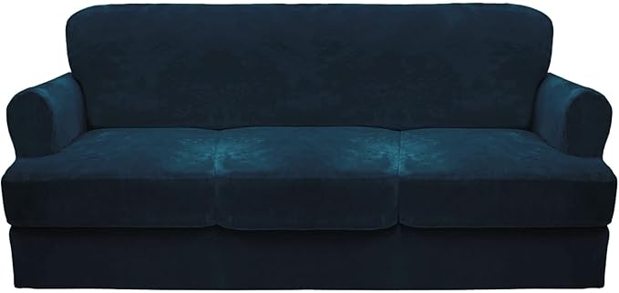 CUCRAF T Cushion Sofa Cover 4 Piece Slipcovers, Soft Thick Velvet Couch Cover by CUCRAF