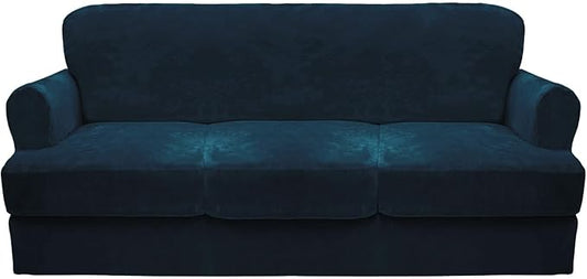CUCRAF T Cushion Sofa Cover 4 Piece Slipcovers, Soft Thick Velvet Couch Cover by CUCRAF
