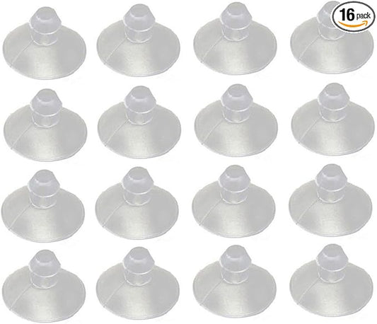 16 Pack 18mm/0.7" Mini Small Clear Suction Cups by bnafes