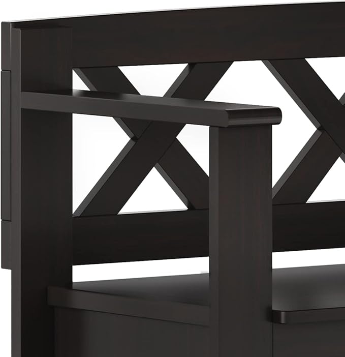 SIMPLIHOME Amherst Entryway Storage Bench - Image 6