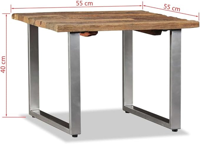 Coffee Table Solid Reclaimed Wood 21.7"x21.7"x15.7", Center Table, Side Table - Image 2