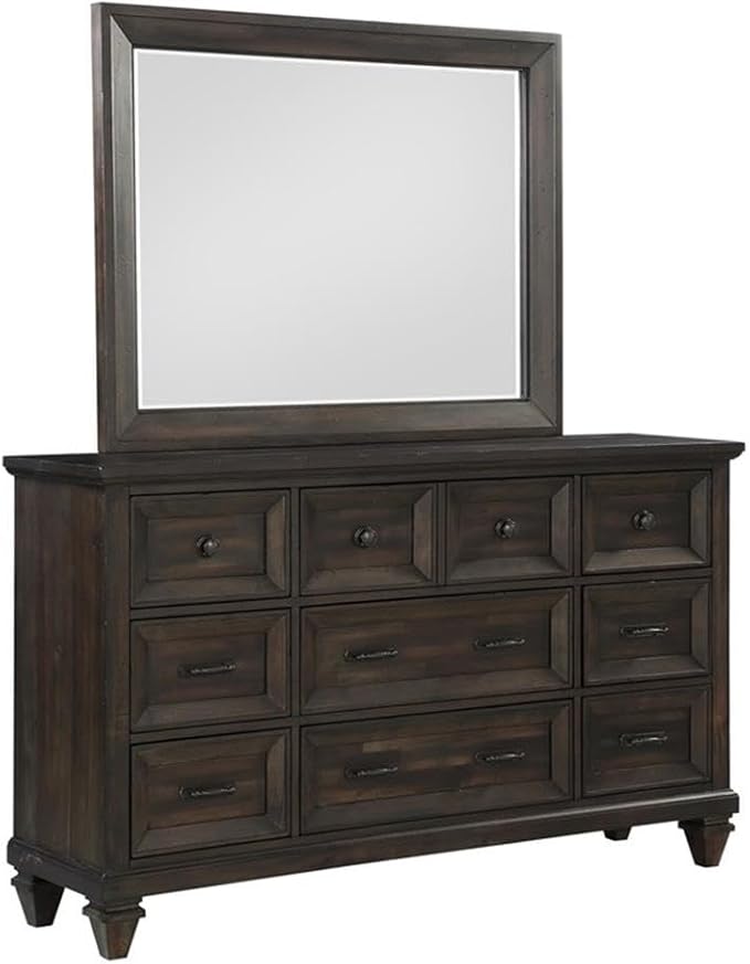 New Classic Furniture Sevilla 6-Piece Wood King Bedroom Set in Walnut - Image 8