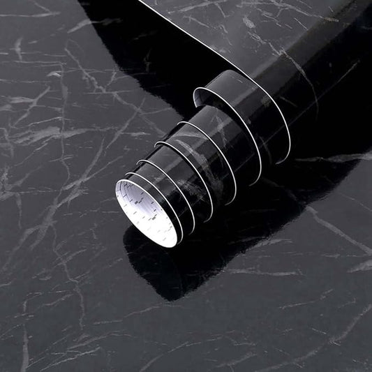 Arthome Black Marble, 35.4x120 Inches Peel and Stick Wallpaper, Marble Contact by ArthomeWALLDECOR