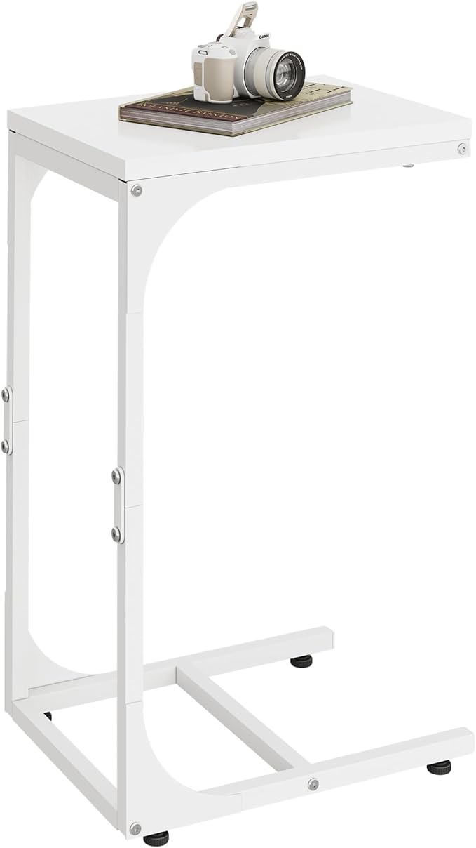 WLIVE C Shaped End Table, Small Couch Side Tables by WLIVE