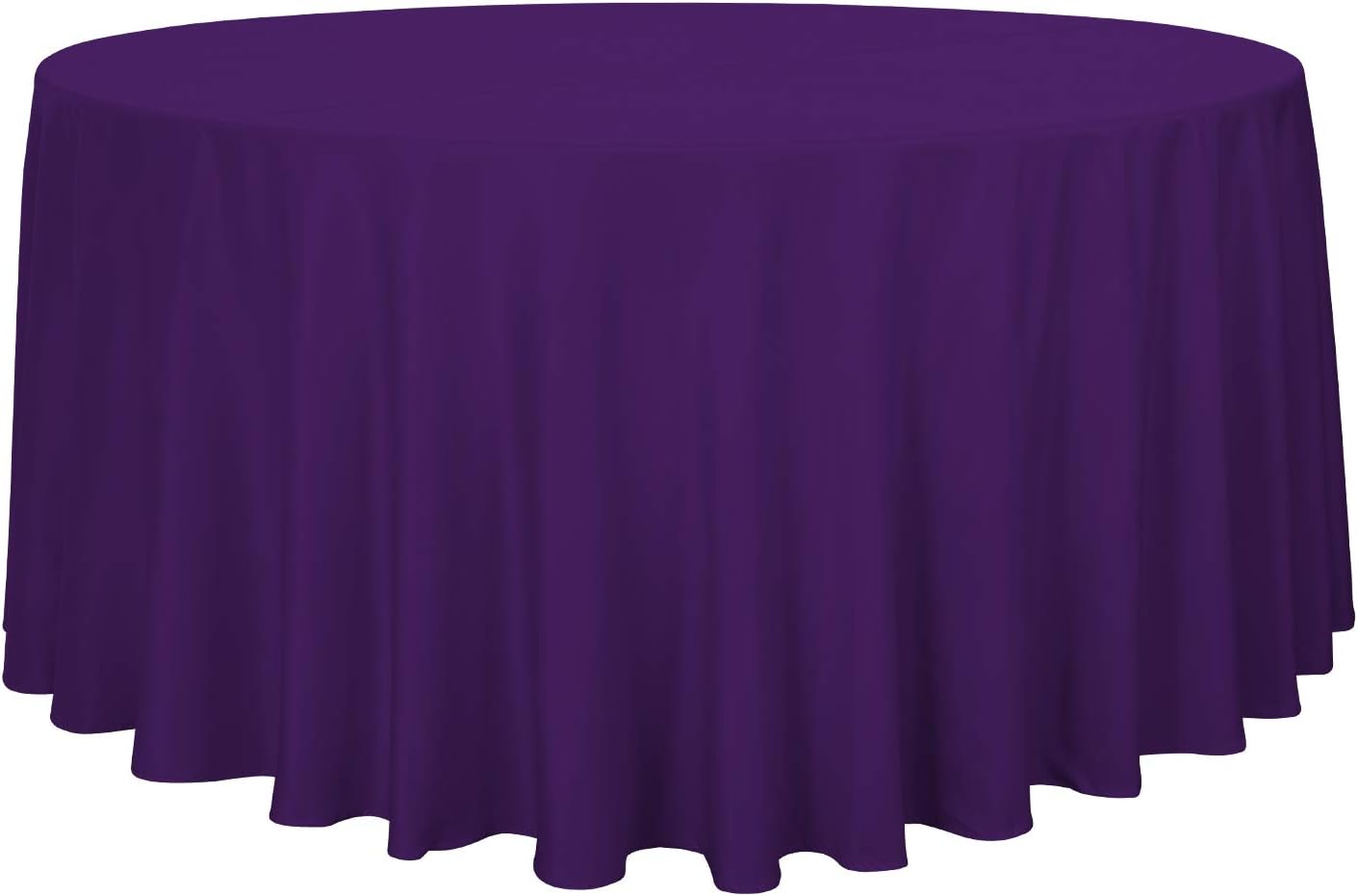 sancua Round Tablecloth - 120 Inch - Water Resistant Spill Proof Washable Polyester Table Cloth Decorative Fabric Table Cover for Dining Tables, Buffet Parties and Camping, Purple