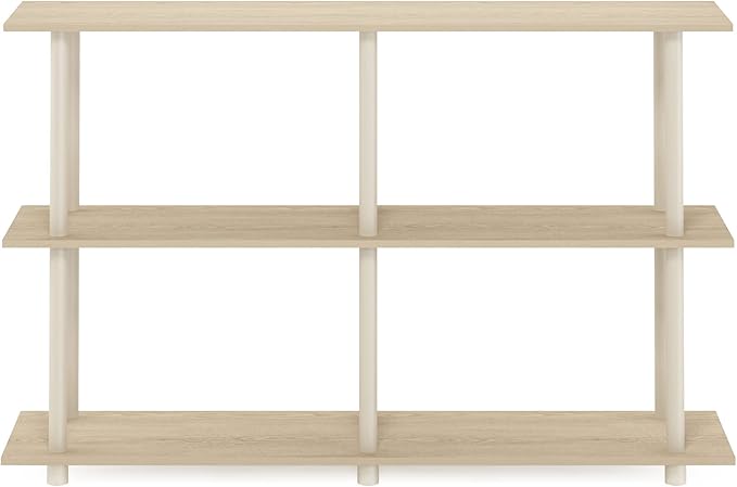 Furinno Turn-N-Tube No Tools 3-Tier Rectangle Side Display Rack, Bauhaus - Image 7