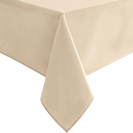 Hiasan Rectangle Tablecloth - Waterproof Wrinkle Resistant and Spillproof Washable Fabric Table Cloth for Dining Room Kitchen, Beige, 60 x 120 Inch