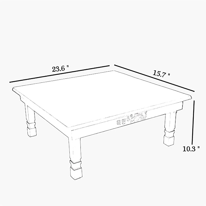 Korean Solid Wood Orange Coffee Table - Image 2