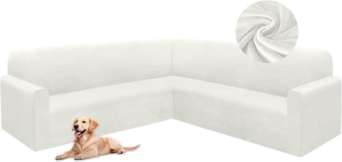 HDCAXKJ Corner Sectional Couch Covers Velvet Stretch L Shape Sofa Cover Soft by HDCAXKJ